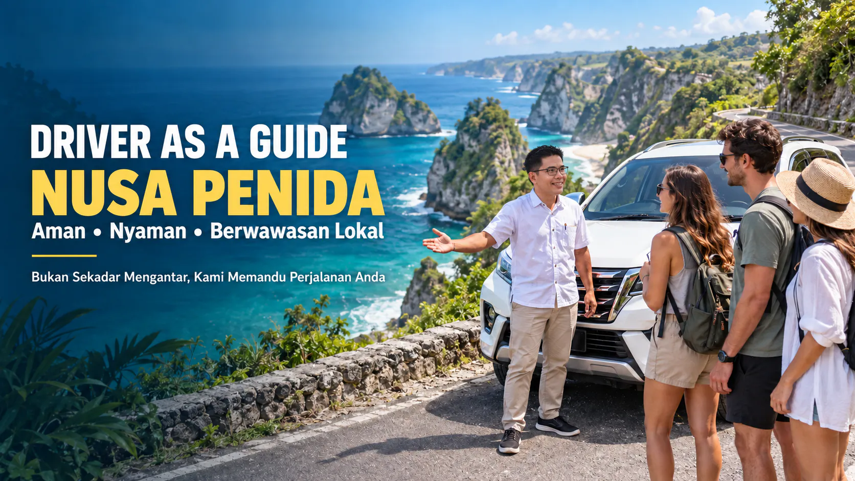 Driver as a Guide in Nusa Penida.