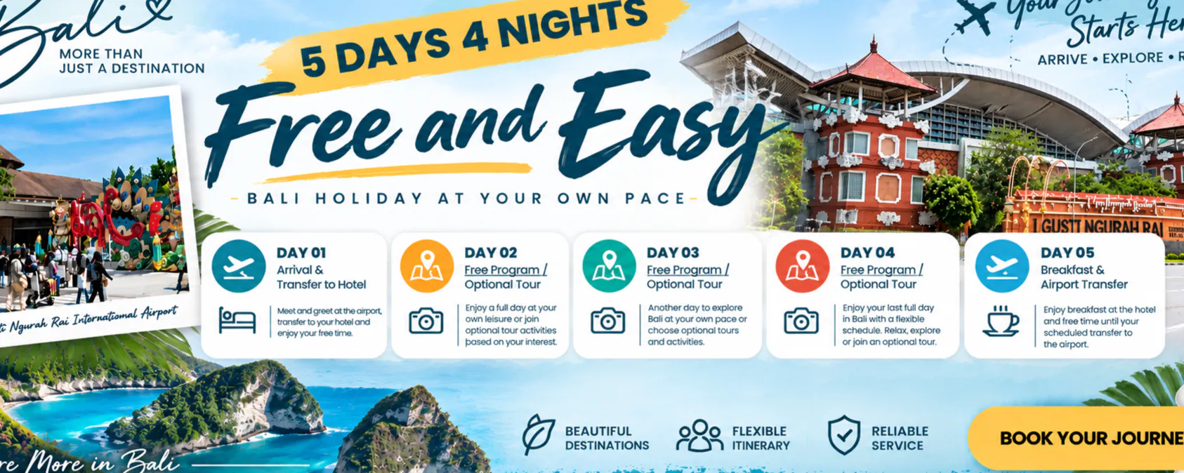 5 Days 4 Nights Bali Free and Easy Package Tour