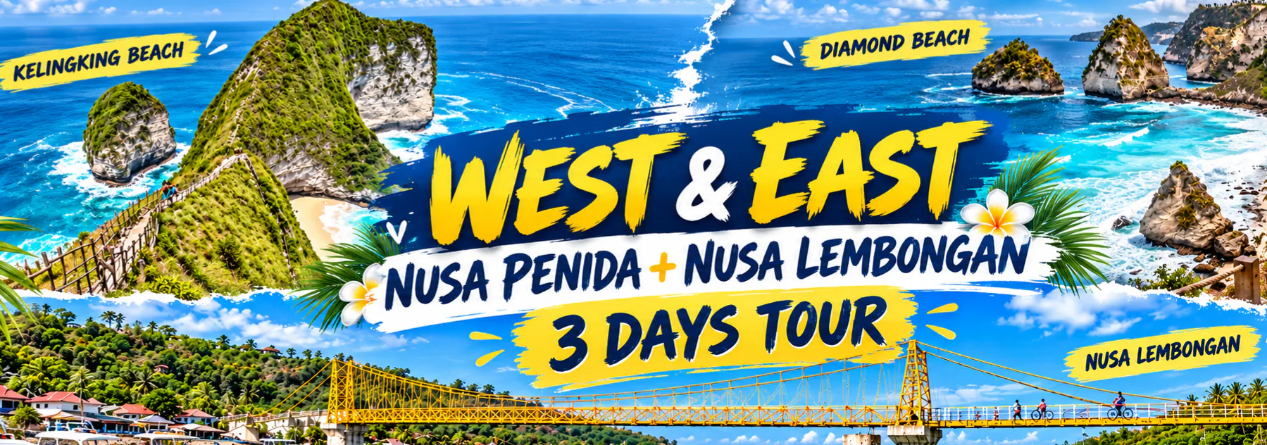 Nusa Penida West and East plus Lembongan 3 Days Package Tour  